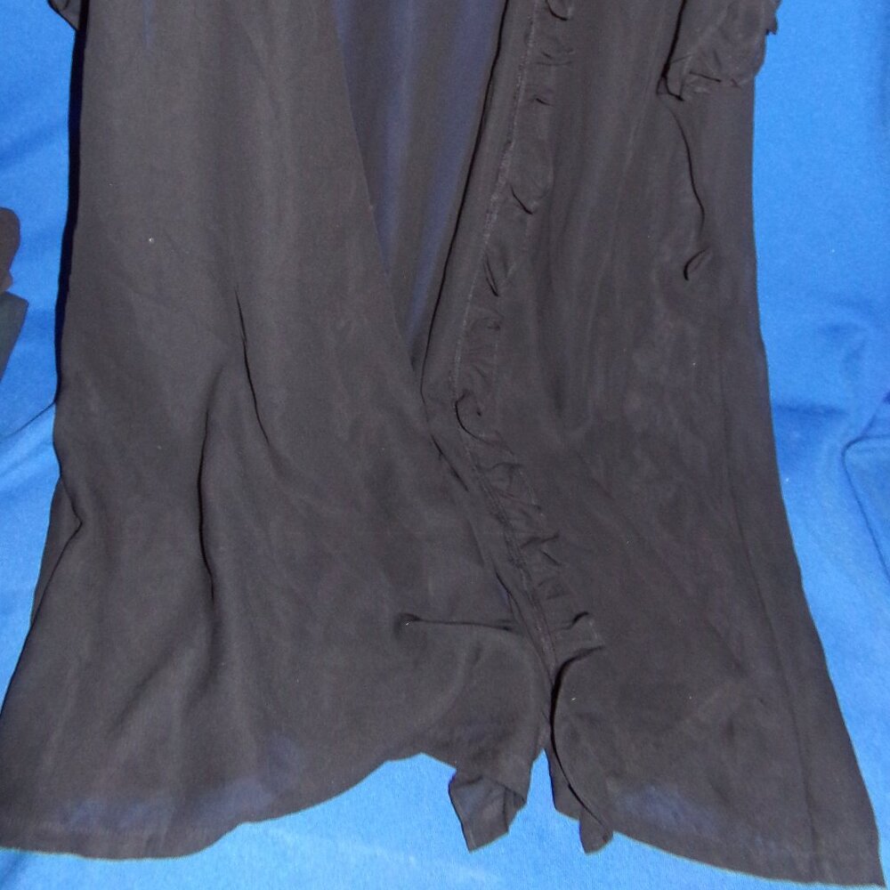 Vintage Black Chiffon Shear Lightweight Robe : Ladies 1x/2x - Never Worn - Avon - Picture 2 of 7